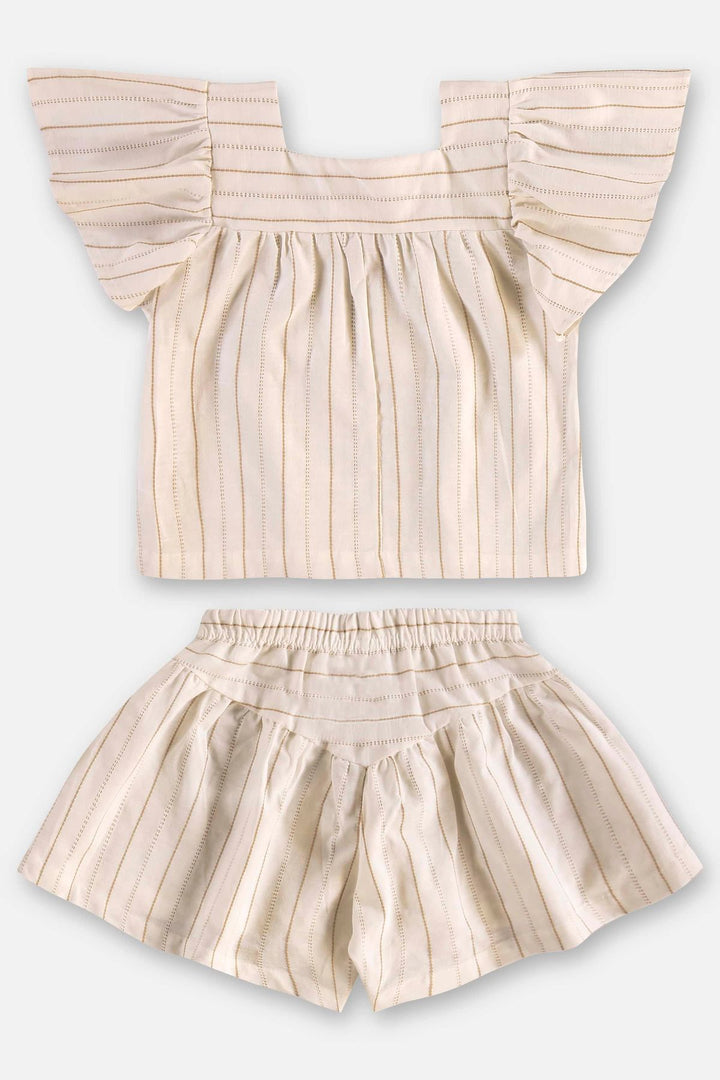 UP BABY NIÑA CONJ. DE SHORT NATURAL