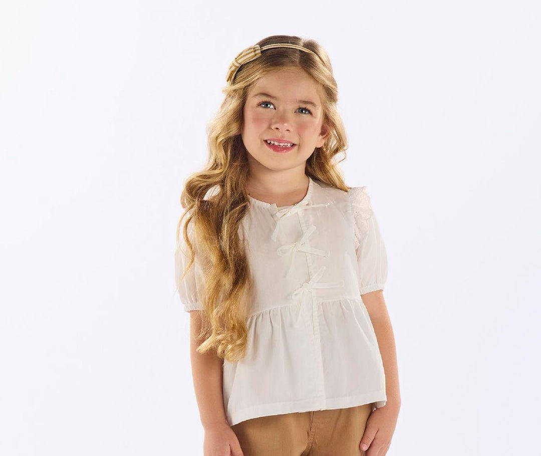 UP BABY NIÑA CAMISA Y BLUSA NATURAL