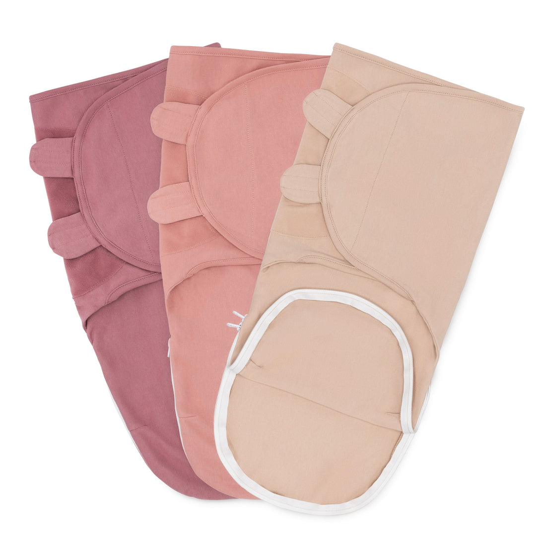 COMFY CUBS BEBE NIÑA ENCHUMBADOR CON ZIPPER LIGHT BLUSH/BLUSH/MAUVE S/M