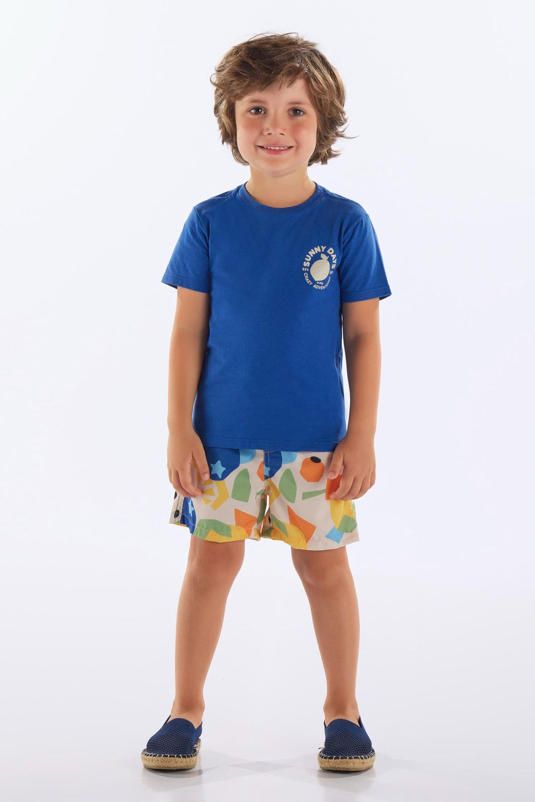 UP BABY NIÑO CONJ. DE SHORT AZUL MONACO
