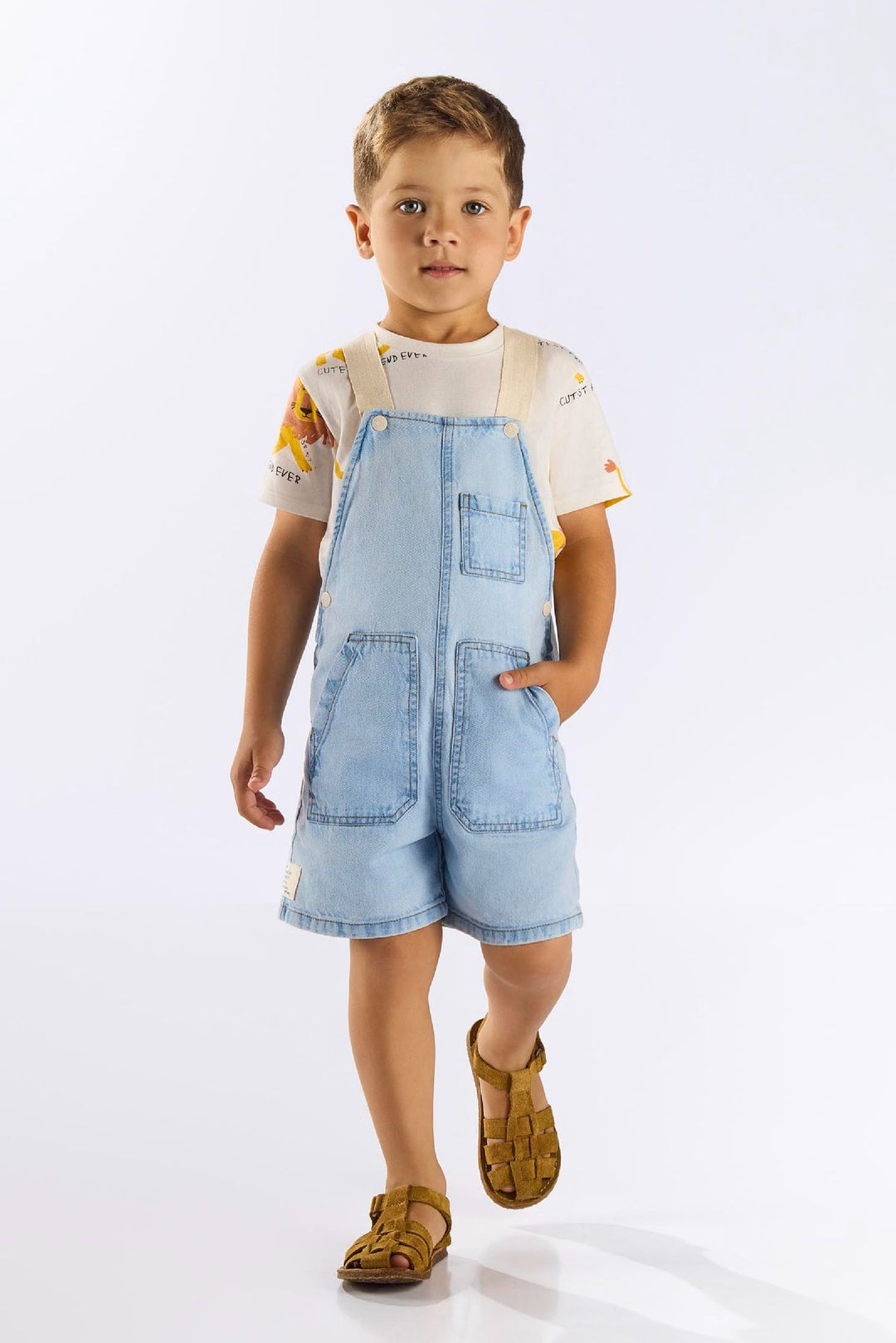 UP BABY NIÑO OVEROL AZUL CLARO