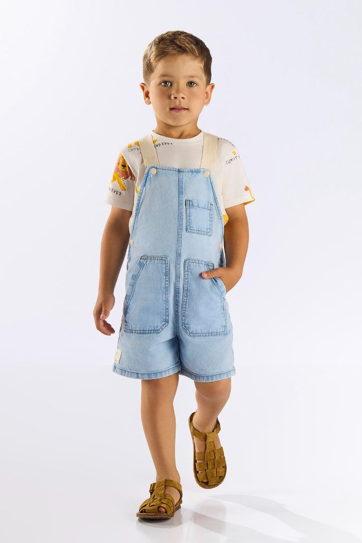 UP BABY NIÑO OVEROL AZUL CLARO