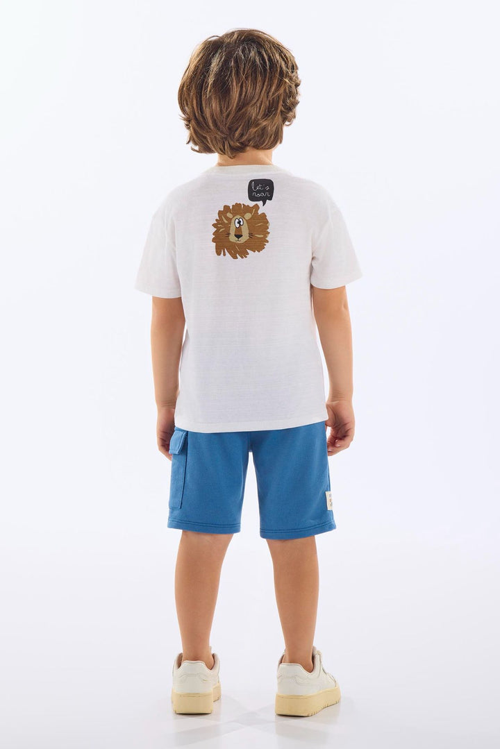 UP BABY NIÑO CONJ. DE SHORT NATURAL