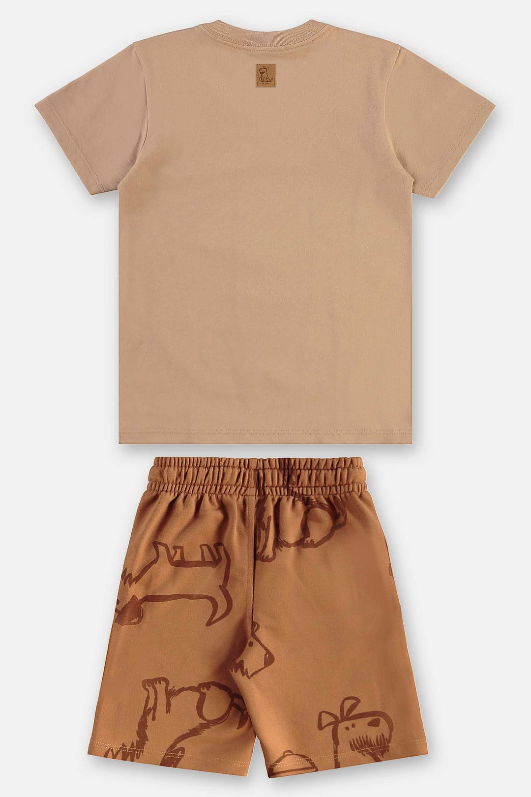 UP BABY NIÑO CONJ. DE SHORT CAQUI