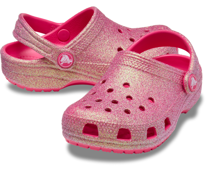 CROCS NIÑA CHANCLETA CLASSIC IRIDESCENT GLITTER CGT DRAGON FRUIT