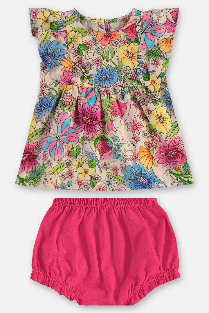 UP BABY BEBE NIÑA CONJ. DE SHORT FRAMBOESA