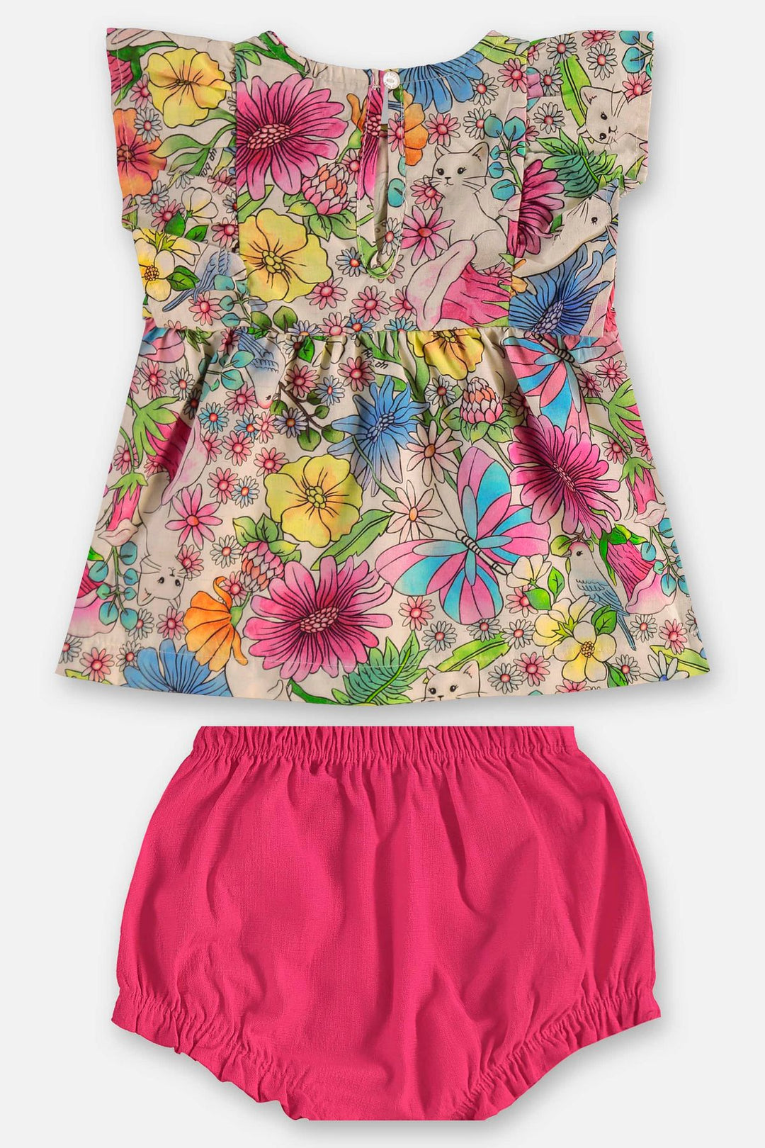 UP BABY BEBE NIÑA CONJ. DE SHORT FRAMBOESA