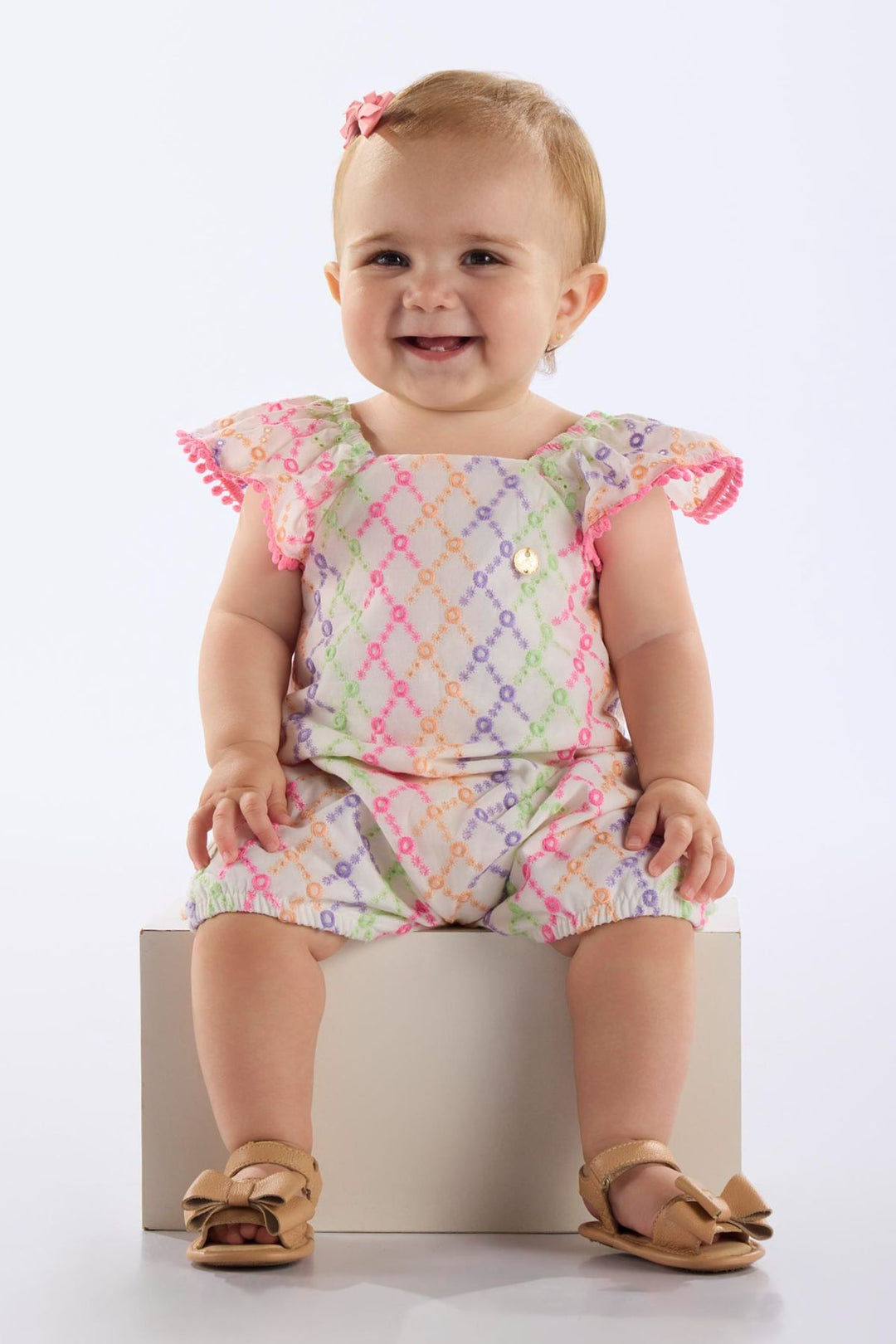 UP BABY BEBE NIÑA ROMPER NATURAL