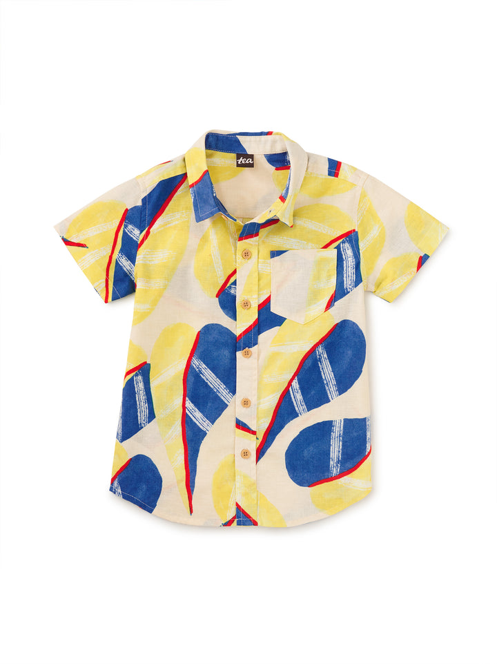 TEA COLLECTION NIÑO CAMISA PRINTED TROPICAL LEAF
