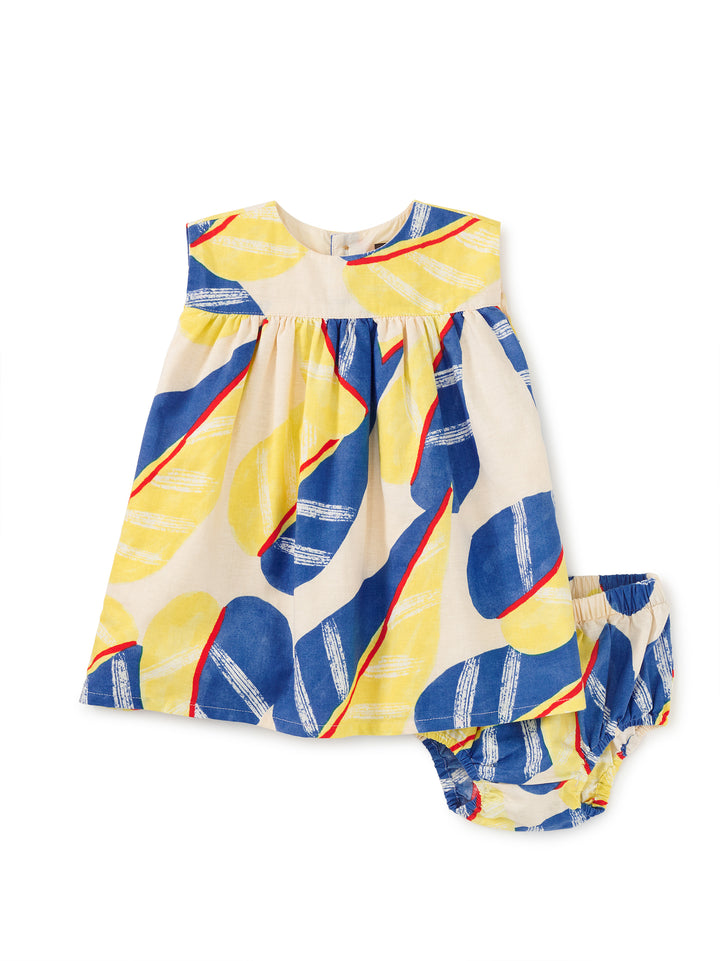 TEA COLLECTION NIÑA VESTIDO PRINTED EMPIRE TROPICAL LEAF