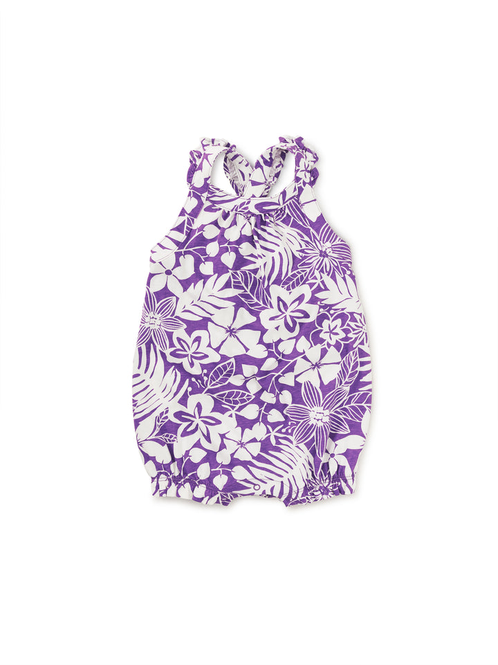 TEA COLLECTION BEBE NIÑA ROMPER CROSS-BACK TROPICAL FOLIAGE