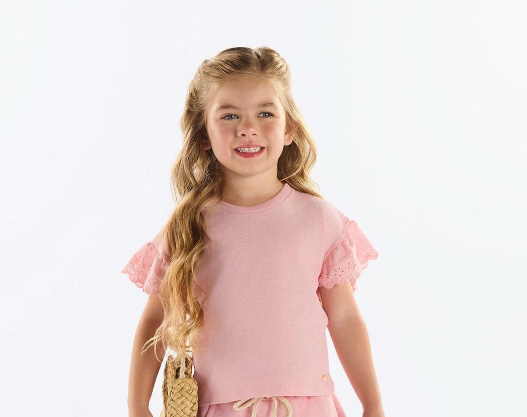 UP BABY NIÑA CAMISA Y BLUSA ROSA