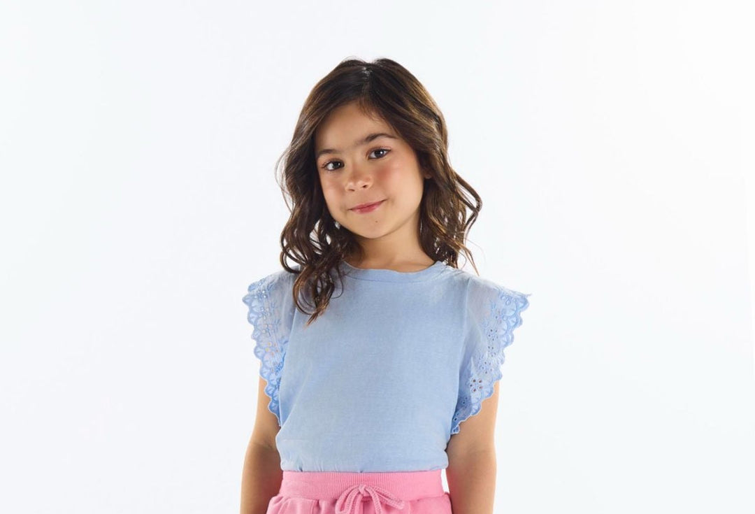 UP BABY NIÑA CAMISA Y BLUSA AZUL SERENO