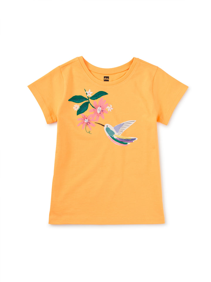 TEA COLLECTION NIÑA TSHIRT RAINBOW HUMMINGBIRD JESSAMINE