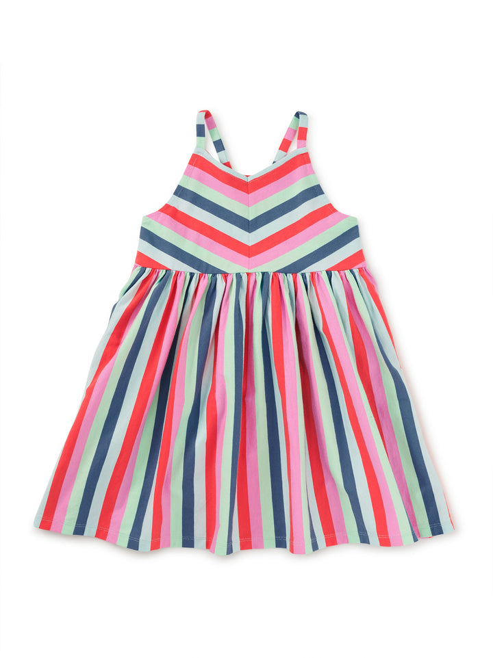 TEA COLLECTION NIÑA VESTIDO RACERBACK TWIRL SCARLET