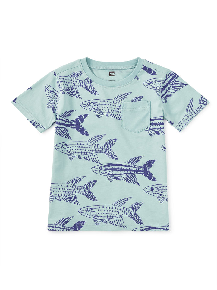 TEA COLLECTION NIÑO TSHIRT POCKET BRAZILIAN KILLIFISH