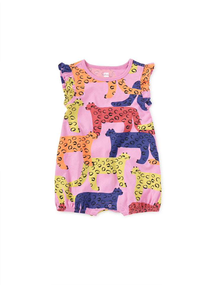 TEA COLLECTION BEBE NIÑA ROMPER FLUTTER BRIGHT JAGUARS