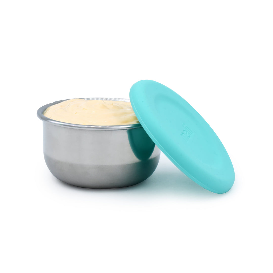 MELII MINI VASIJA DE SILICONE AND STAINLESS STEEL 3PCS BLUE/LIME/MINT
