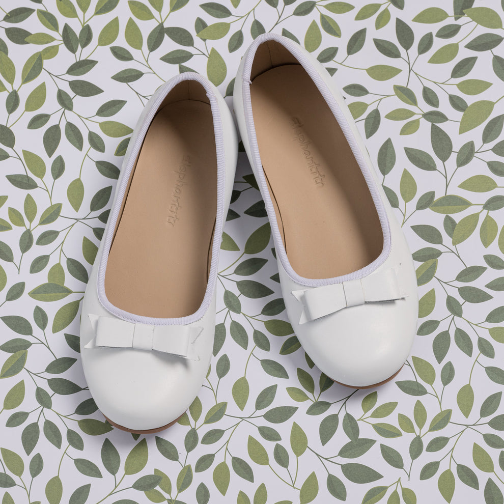ELEPHANTITO NIÑA ZAPATO CAMILLE FLAT WHITE