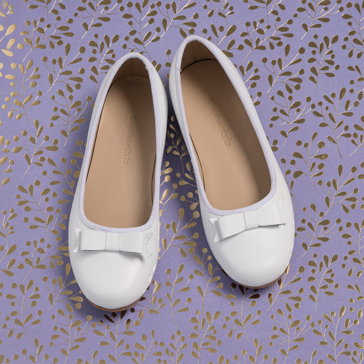 ELEPHANTITO NIÑA ZAPATO CAMILLE FLAT WHITE