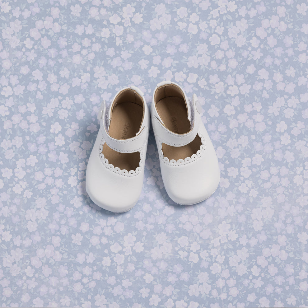 ELEPHANTITO BEBE NIÑA ZAPATO MARY JANE WHITE