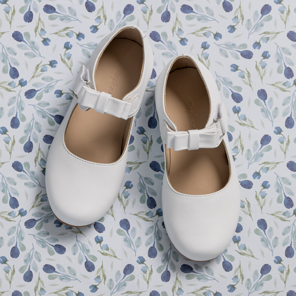 ELEPHANTITO NIÑA ZAPATO CHARLOTTE MARY JANE WHITE