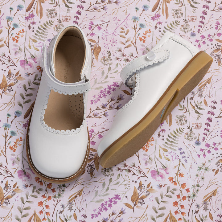 ELEPHANTITO NIÑA ZAPATO MARY JANE WHITE