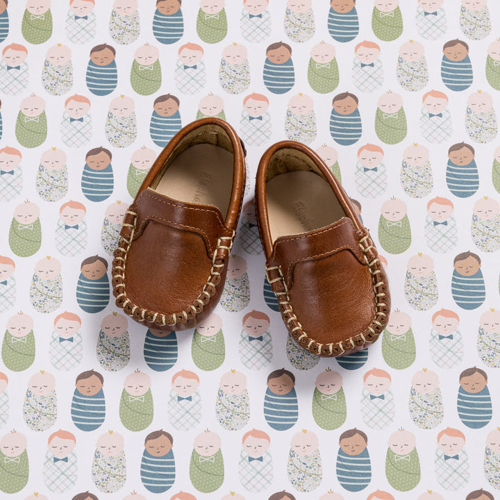ELEPHANTITO BEBE NIÑO ZAPATO MOCCASIN NATURAL
