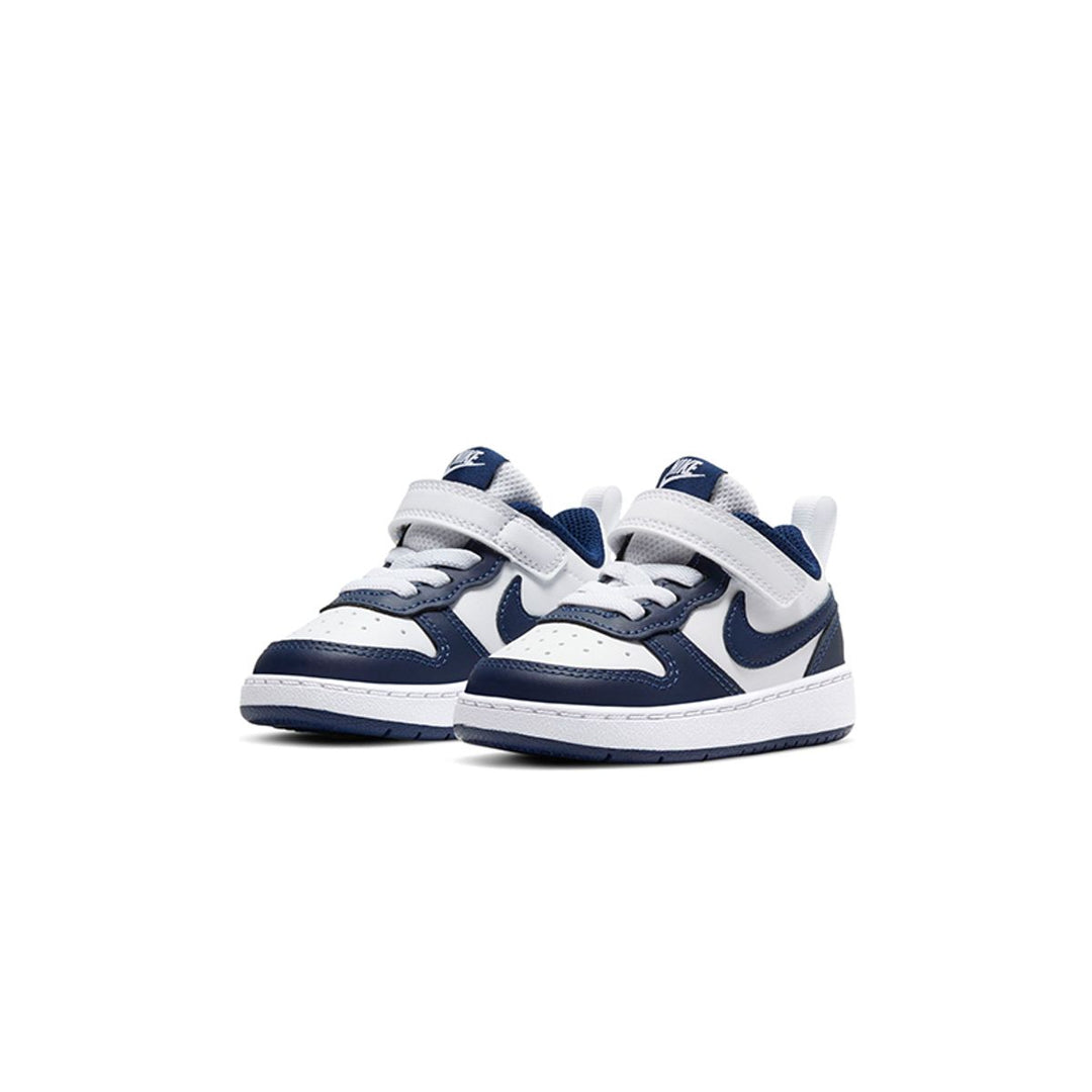 NIKE BEBE NIÑO ZAPATILLA COURT BOROUGH LOW 2 WHT/BLU