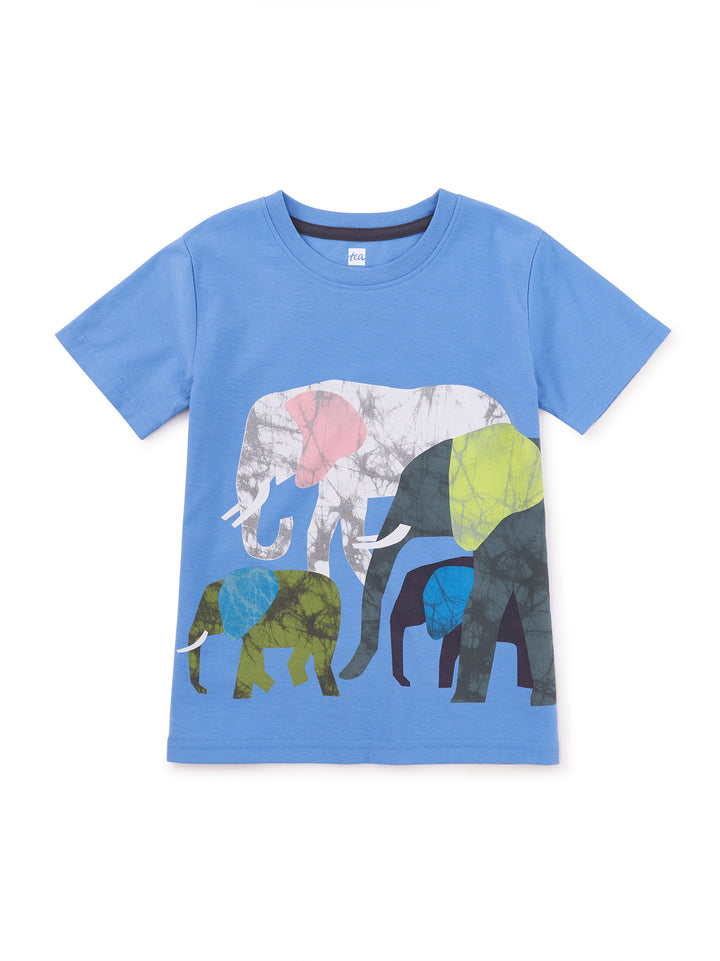 TEA COLLECTION NIÑO TSHIRT ELEPHANTS GRAPHIC