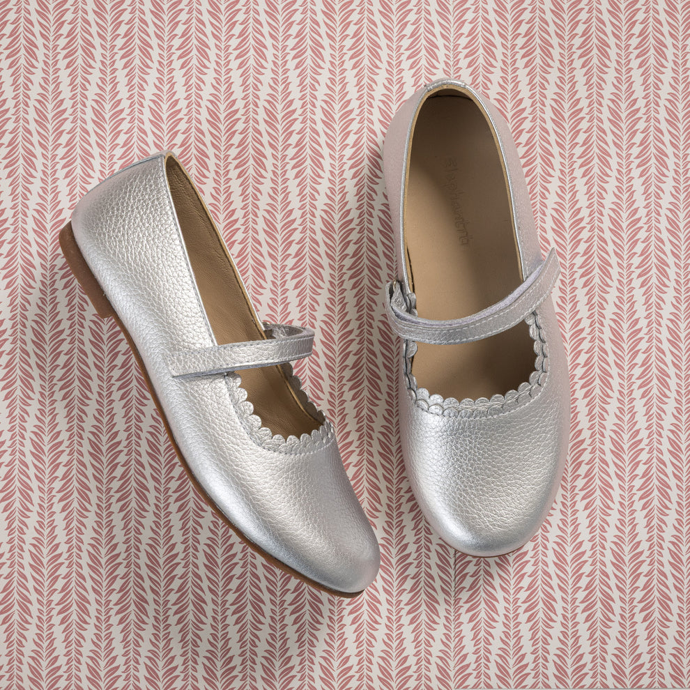 ELEPHANTITO BEBE NIÑA ZAPATO ARIA FLAT SILVER