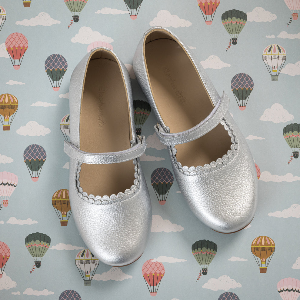 ELEPHANTITO NIÑA ZAPATO ARIA FLAT SILVER