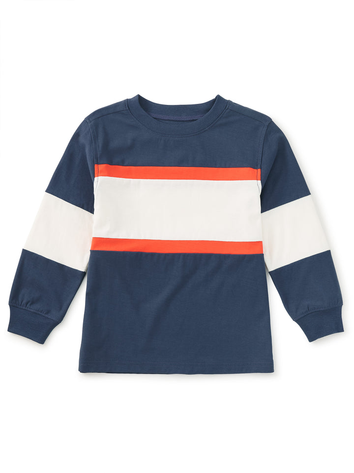 TEA COLLECTION NIÑO TSHIRT COLORBLOCK RUGBY JADE