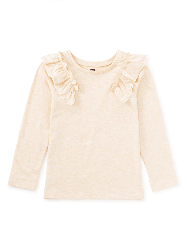 TEA COLLECTION NIÑA TSHIRT LONG SLEEVE LACE TRIM TRIUMPH