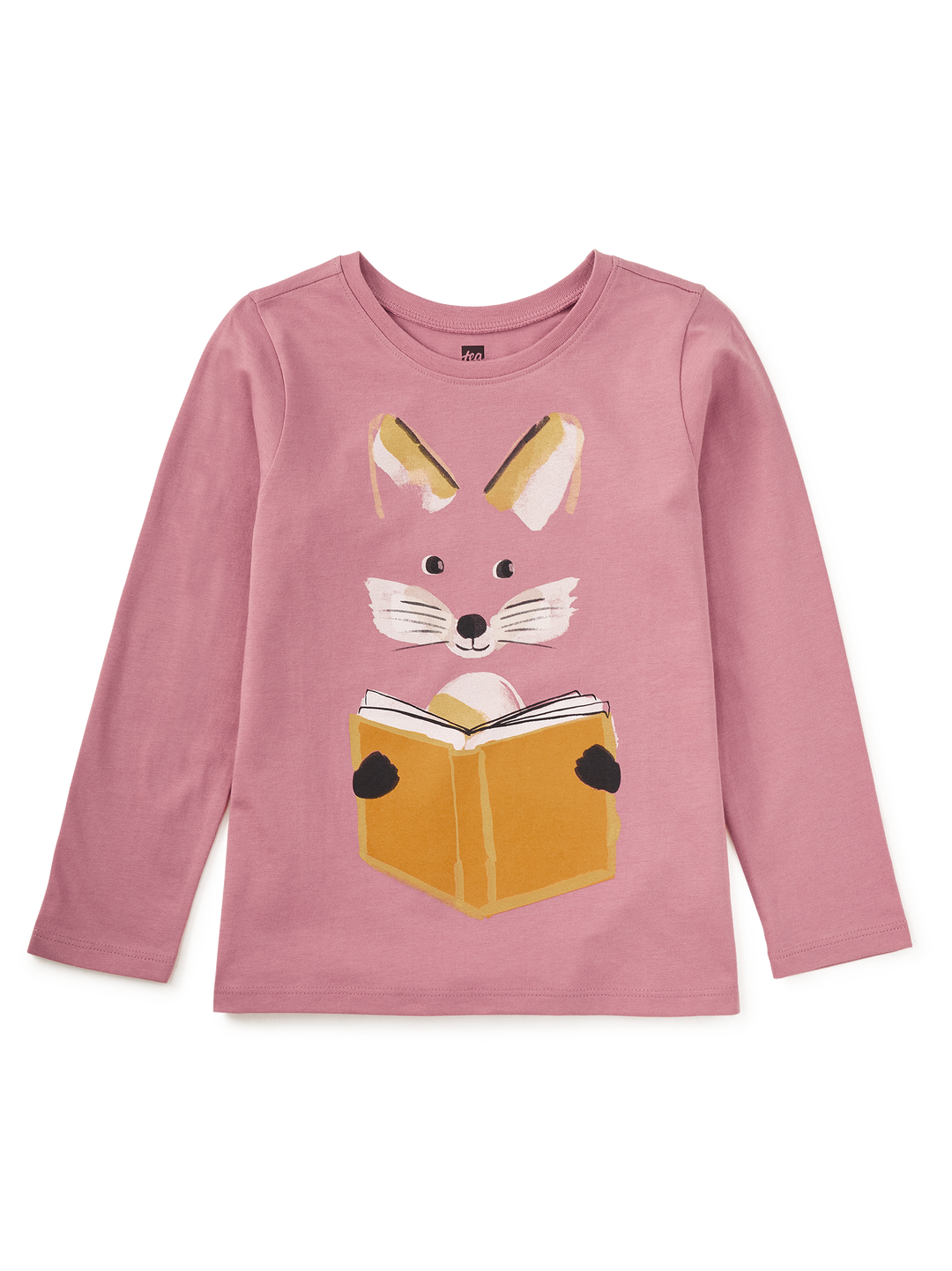 Tea Collection Camiseta Zorro Lector Doble Cara Antique Rose para Niña