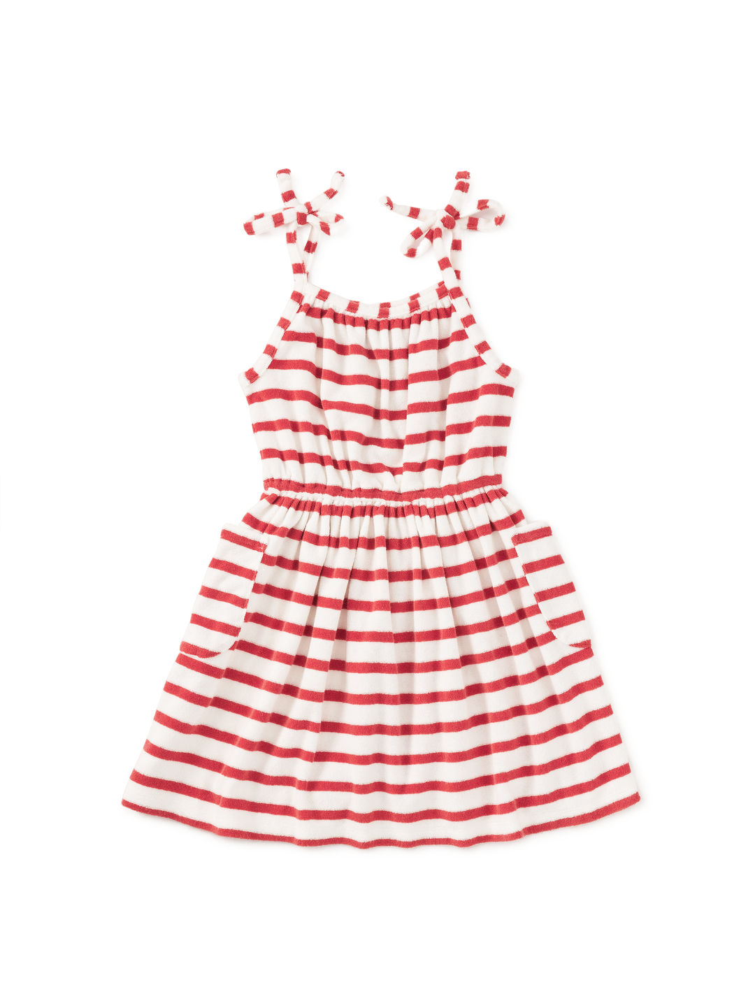 Tea Collection Vestido Terry Tie Shoulder Twirl Pomme para Niña