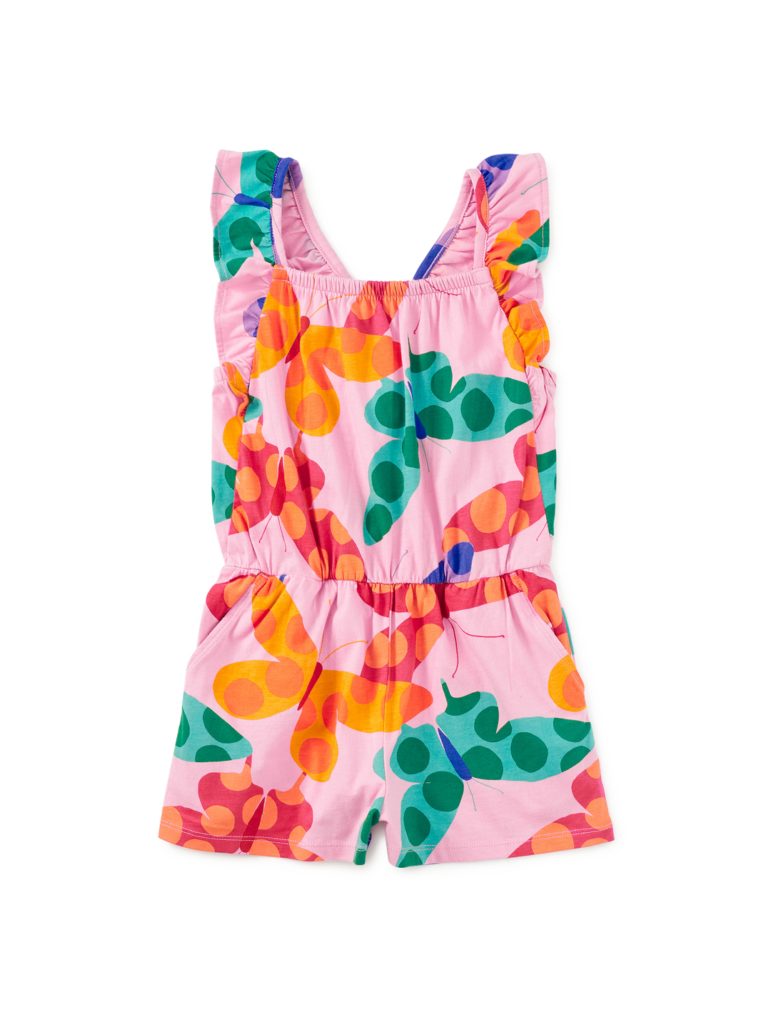Tea Collection Mameluco Ruffle Strap Butterfly Spot para Niña