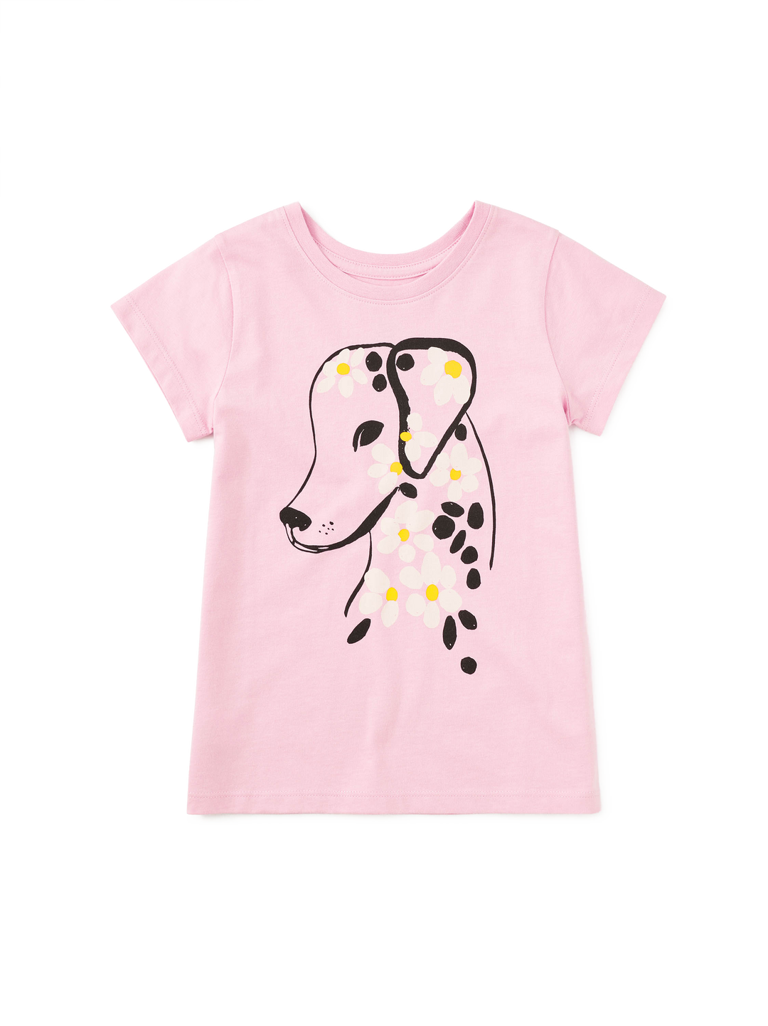 Tea Collection Camiseta Flowery Dalmatian Graphic Honeysuckle Rose para Niña