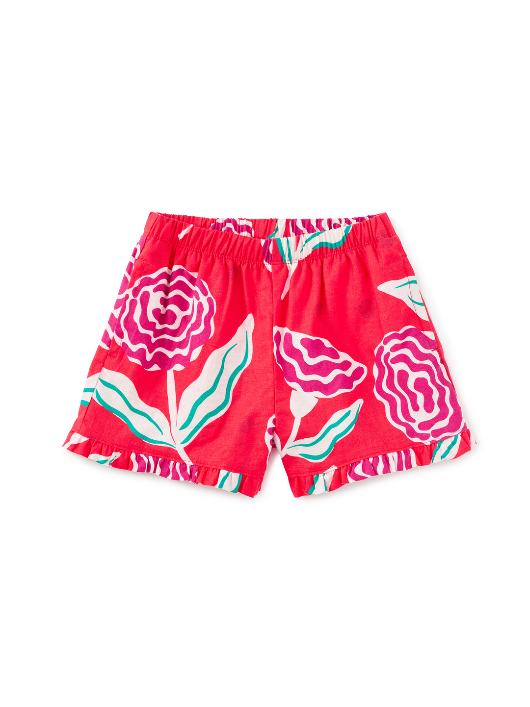Tea Collection Short Ruffle Hem Flamenco Carnation para Niña