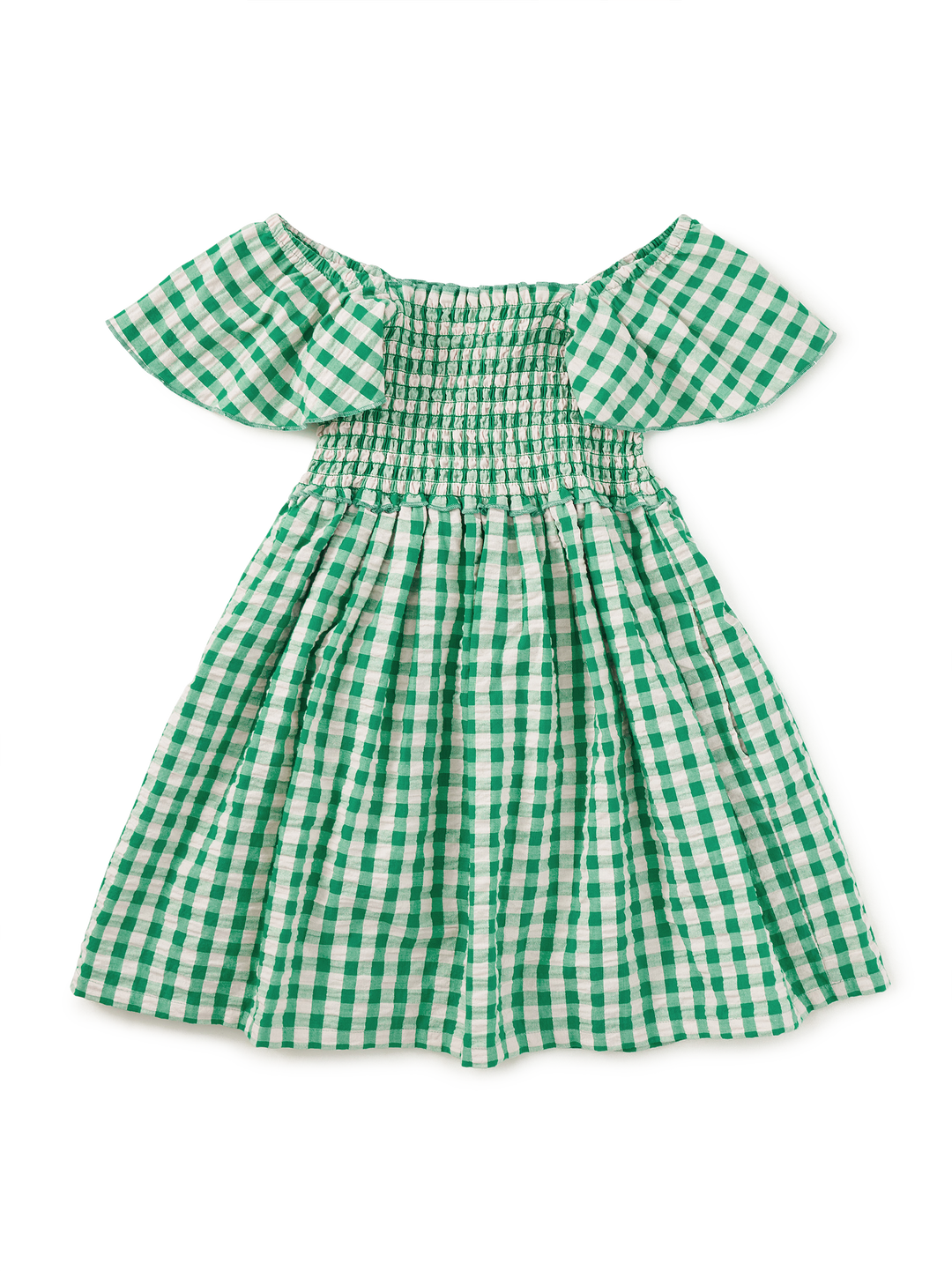 Tea Collection Vestido Flutter Sleeve Smocked Garden Party Check para Niña