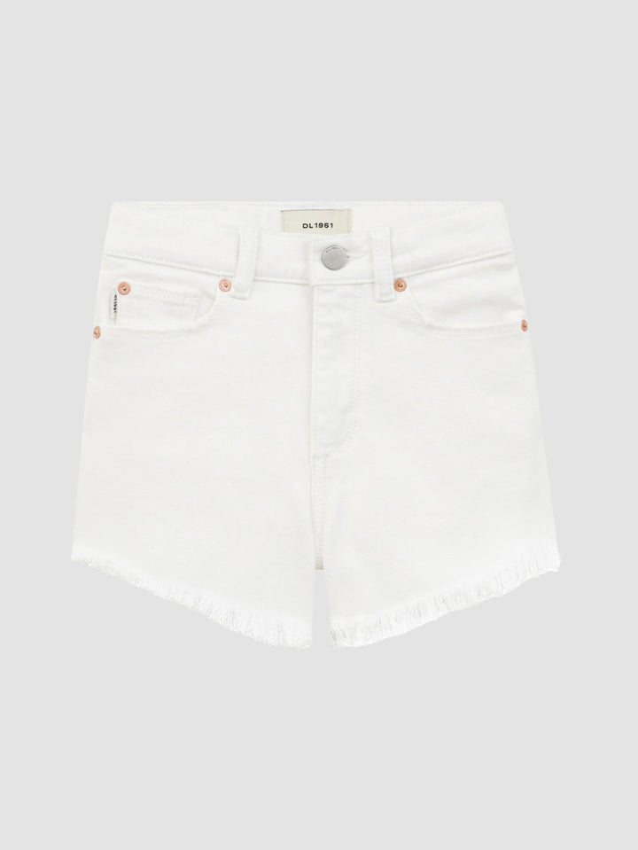 DL1961 NIÑA SHORT LUCY WHITE FRAYED