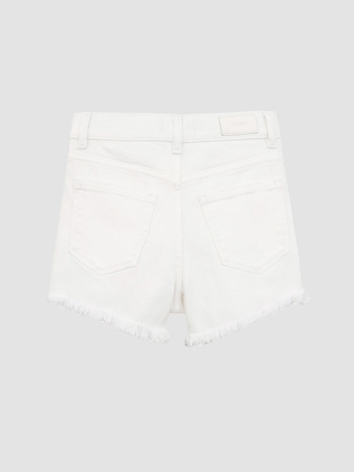 DL1961 NIÑA SHORT LUCY WHITE FRAYED
