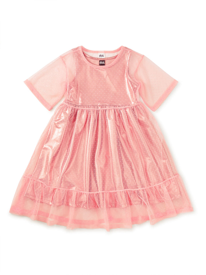 Tea Collection Vestido Layered Tulle &amp; Foil Cherry Blossom para Niña