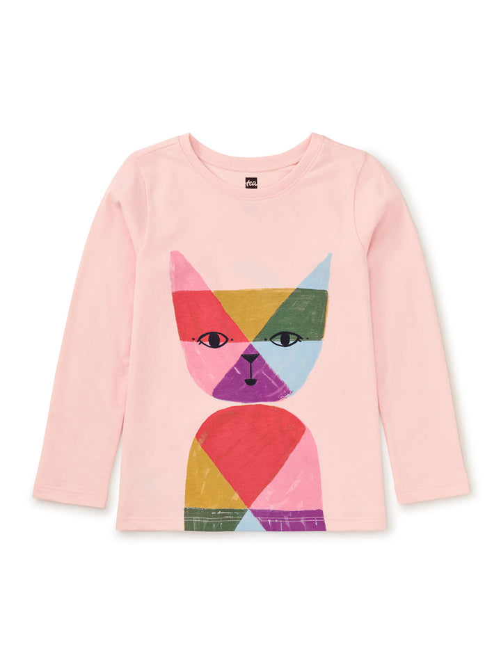 Tea Collection Camiseta Rainbow Cat Double Sided Pink Salt para Niña
