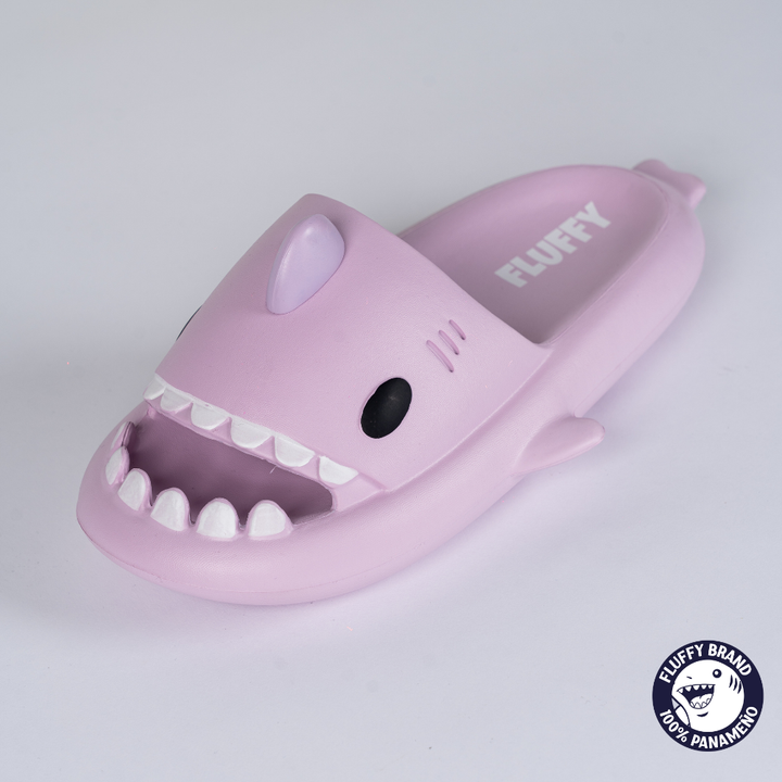 FLUFFY NIÑA CHANCLETA SHARK PURPLE BLISS