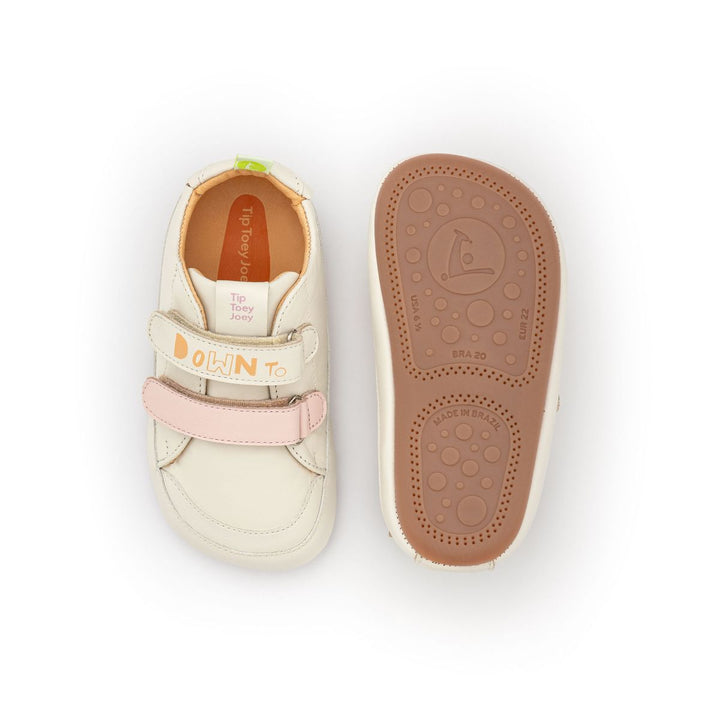 TIP TOEY JOEY BEBE NIÑA ZAPATILLA BOSSY DOWN TO EARTH TAPIOCA/ BLOSSOM PINK/ PAPAYA