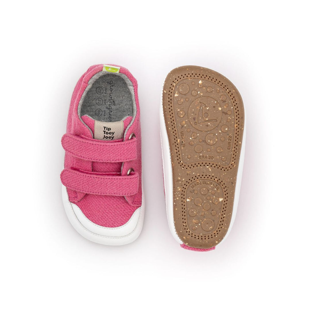TIP TOEY JOEY BEBE NIÑA ZAPATILLA BOSSY GREEN ROSA PINK ECO CANVAS