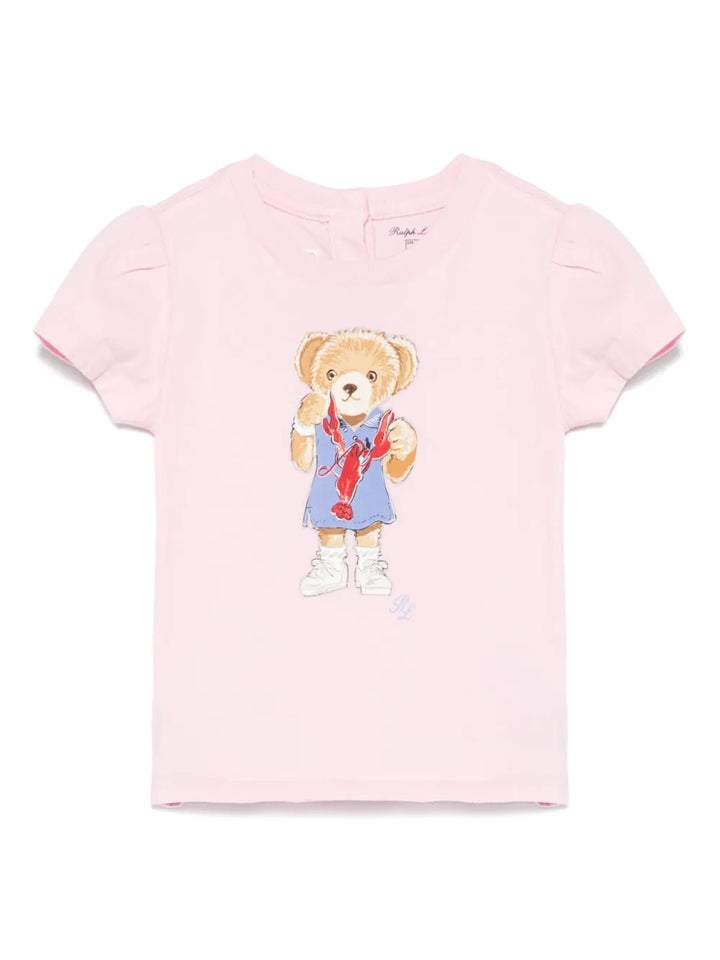 RALPH LAUREN BEBE NIÑA TSHIRT BATH PINK