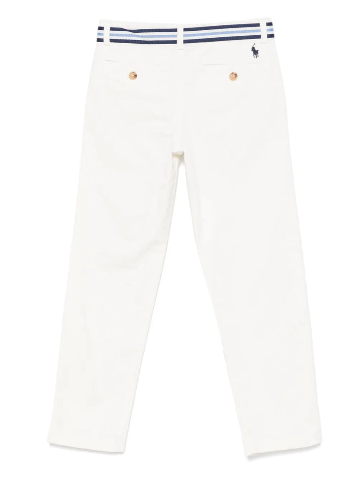 RALPH LAUREN NIÑO PANTALON DECKWASH WHITE NEW