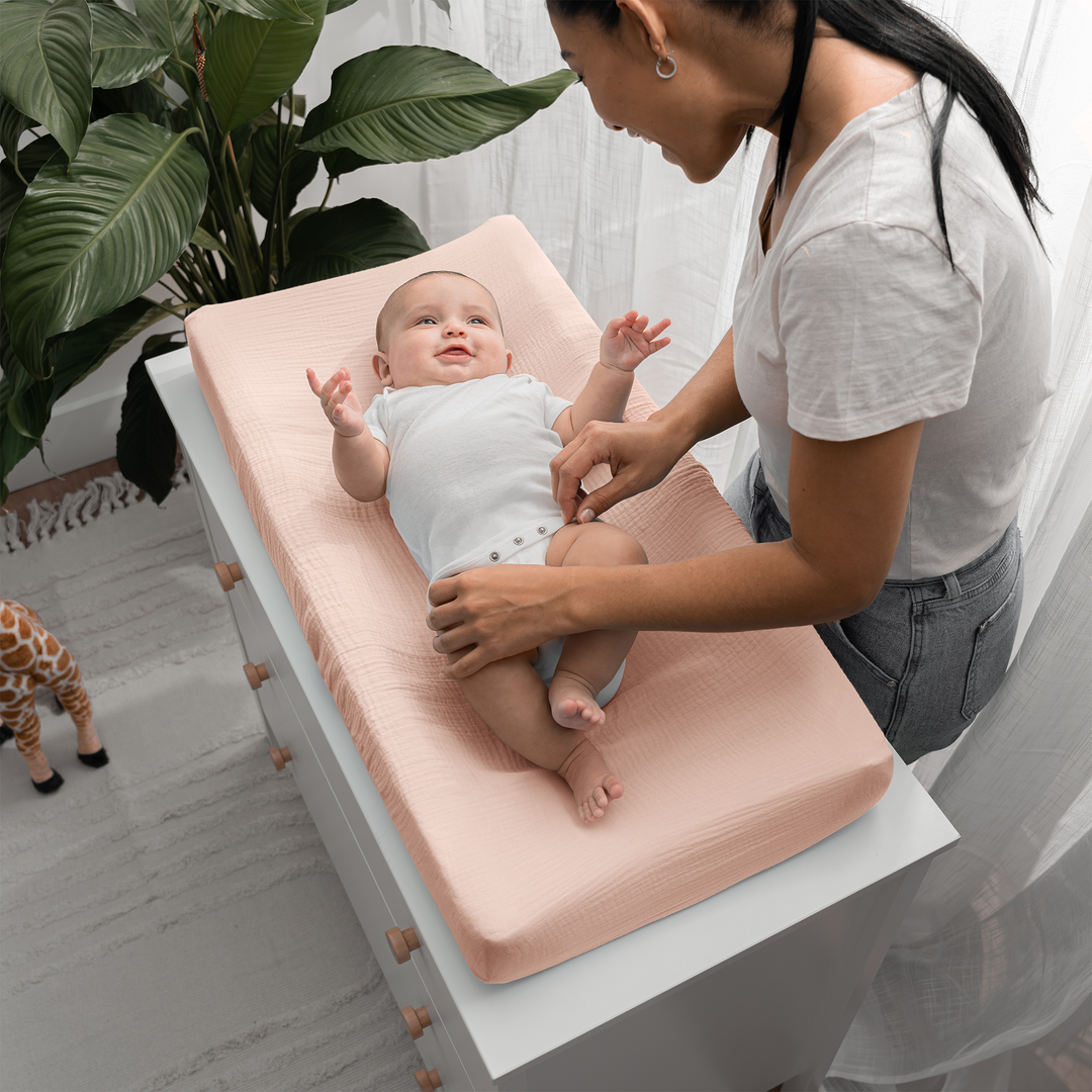 COMFY CUBS FORRO PARA PAD CAMBIADOR MUSLIN BLUSH